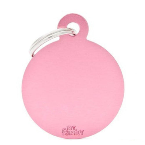 OUTLET MYFAMILY Basic Plocica za graviranje, Krug, aluminijum, roze