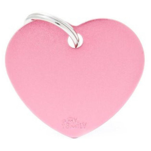 OUTLET MYFAMILY Basic Plocica za graviranje, Srce, aluminijum, roze