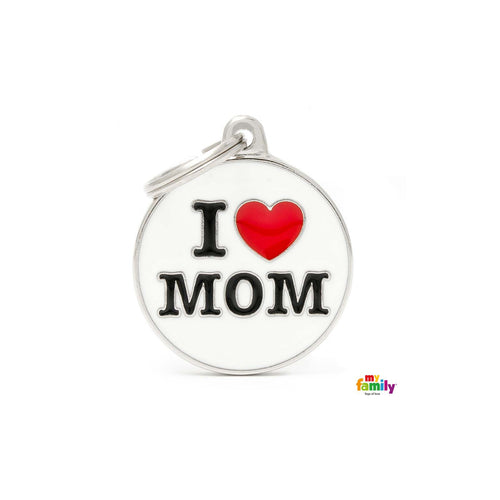 OUTLET MYFAMILY Charms Plocica za graviranje, I love mom,93x3,17cm