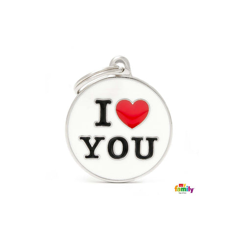 OUTLET MYFAMILY Charms Plocica za graviranje, I love you, 3,93x3,17cm