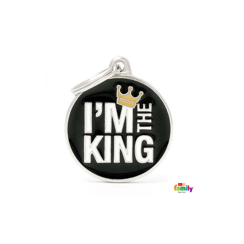 OUTLET MYFAMILY Charms Plocica za graviranje, I'm the king, 3,93x3,17cm