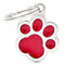 OUTLET MYFAMILY Classic Pločica za graviranje, Šapa, crvena, Small 2,0x2,0cm