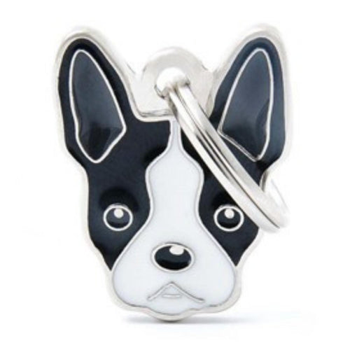 OUTLET MYFAMILY Friends Plocica za graviranje, Boston terijer 2,6x2,1cm