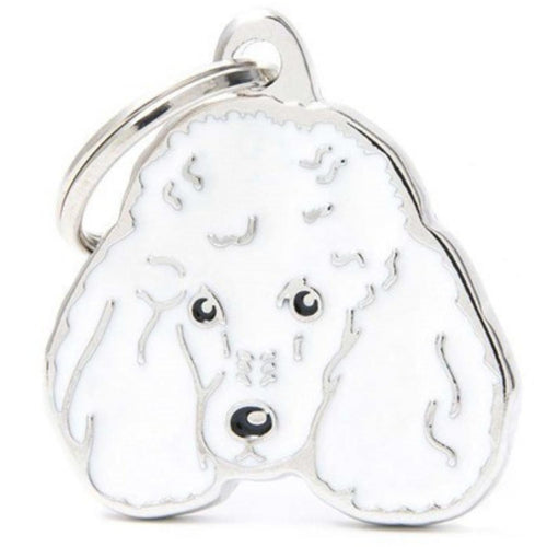 OUTLET MYFAMILY Friends Plocica za graviranje, Pudla bela 2,5x2,8cm