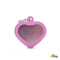 OUTLET MYFAMILY Hushtag Pločica za graviranje srce sa gumom, roza 3,7x3,7cm