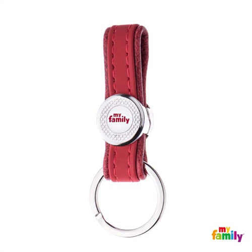OUTLET MYFAMILY Privezak za kljuceve, od eko koze Bilbao, Crveni 6,2x3cm
