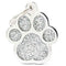 OUTLET MYFAMILY Shine Pločica za graviranje, Šapa srebrna, Large 3,0x2,9cm