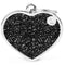 OUTLET MYFAMILY Shine Pločica za graviranje, Srce crna, Large 3,1x3,76cm