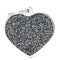 OUTLET MYFAMILY Shine Pločica za graviranje, Srce crna, Large 3,1x3,76cm