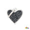 OUTLET MYFAMILY Shine Pločica za graviranje, Srce crna, Small 2,8x2,5cm