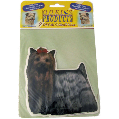OUTLET Nalepnica za staklo sa likom psa - Yorkshire Terrier, 2 kom