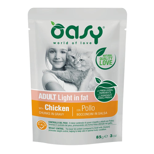 OUTLET OASY Kesica za macke, komadici u sosu Light s piletinom, 85g