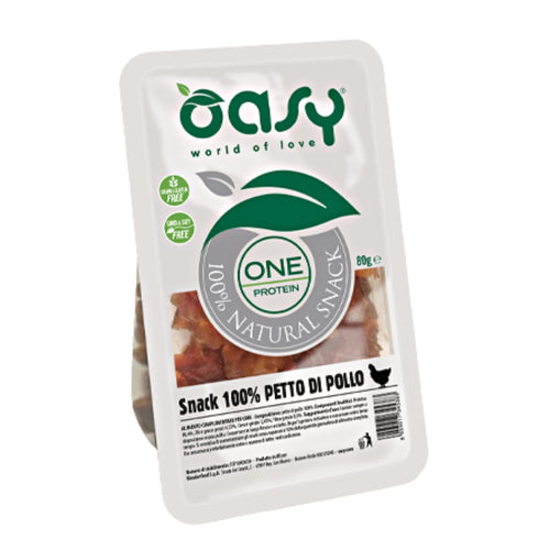 OUTLET OASY Natural Poslastica za pse, s pilecim prsima 100%, 80g