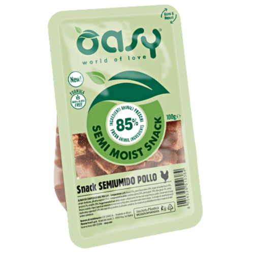 OUTLET OASY Natural Semi Moist, poluvlazna poslastica za pse, s piletinom, 100g