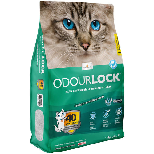 OUTLET ODOURLOCK Calming Breeze grudvajuci posip za macke, s mirisom, 12kg