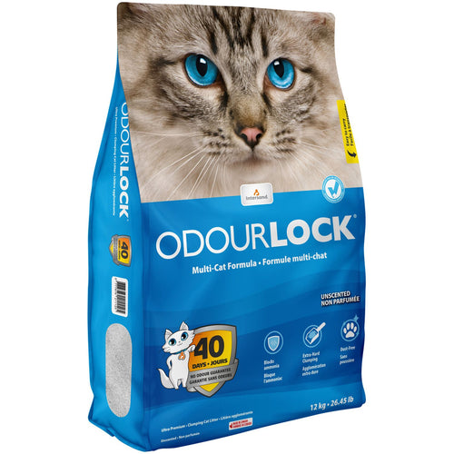 OUTLET ODOURLOCK Unscented grudvajuci mineralni posip za macke bez mirisa 12kg