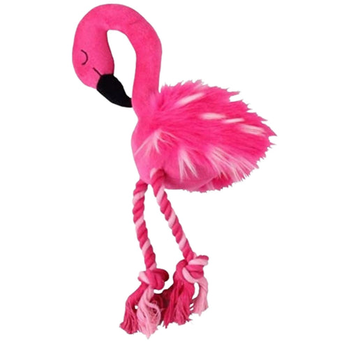 OUTLET PAWISE Igracka za pse Flamingo sa kanapom, zvucna, 12x28cm
