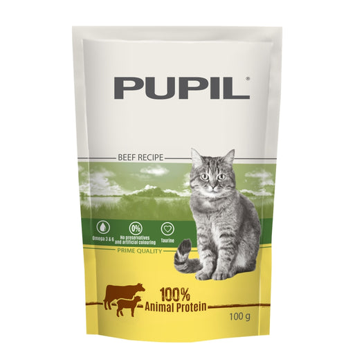OUTLET PUPIL Prime Kesica za macke, bogata govedinom i jagnjetinom, 100g