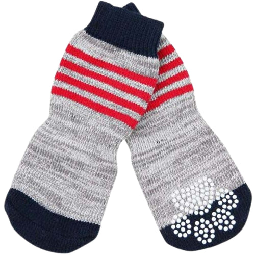 PAWISE Carapice za pse, antislip, Sive s prugama, 4kom