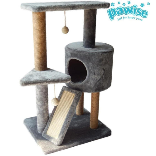 PAWISE Grebalica za mace Stratch and Rest, Siva, 53x31x46cm