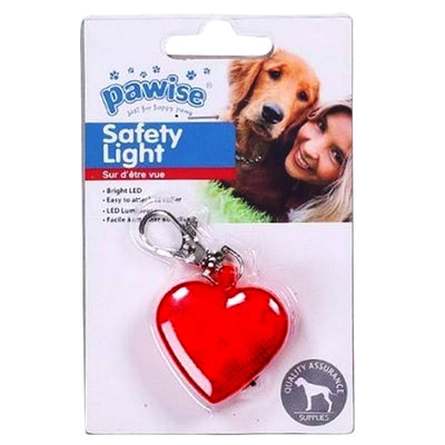 PAWISE Privezak za pse Srce svetleci, plasticni 4cm