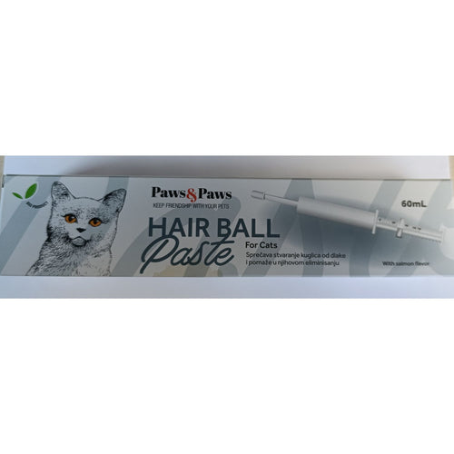 PAWS&PAWS Pasta za macke Hairball, za izbacivanje dlake, 60ml