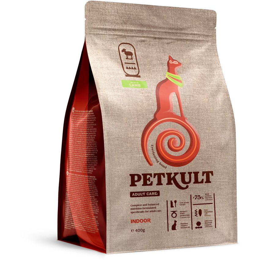 PETKULT Adult Care Indoor, s janjetinom, bez zitarica, 400g