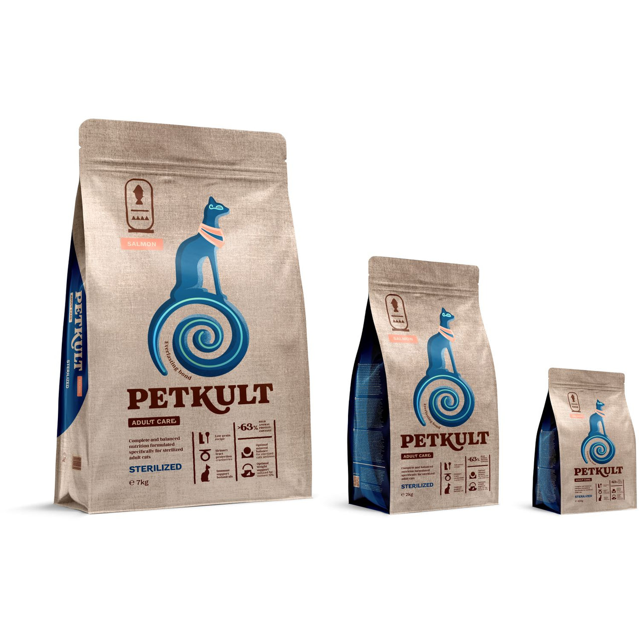 PETKULT Adult Care Sterilised, s lososom, bez zitarica
