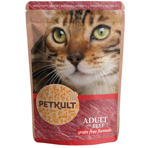 PETKULT kesica s mesnim komadicima, govedina, bez zitarica, 100g