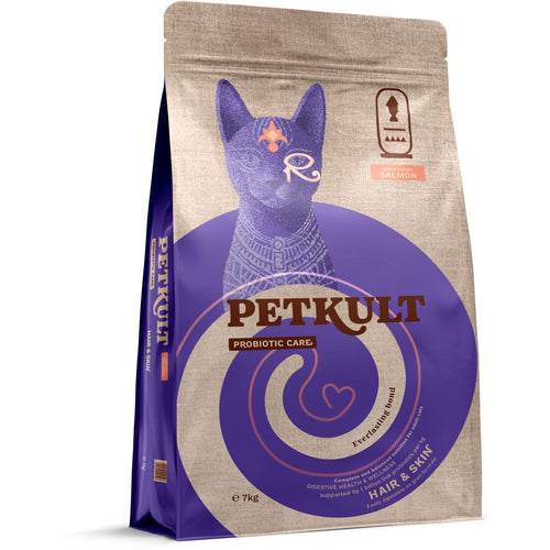 PETKULT Probiotic Care Hair & Skin, sa svezim lososom, bez zitarica, 7kg