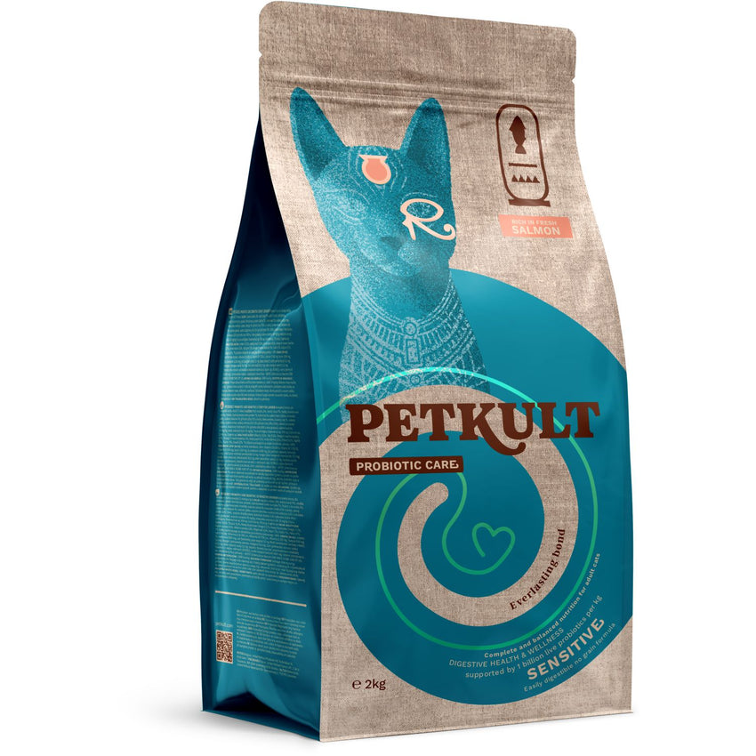PETKULT Probiotic Care Sensitive, s lososom, 2kg