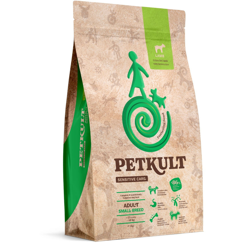 PETKULT Sensitive, jagnjetina s pirincem, Adult Small, 3kg