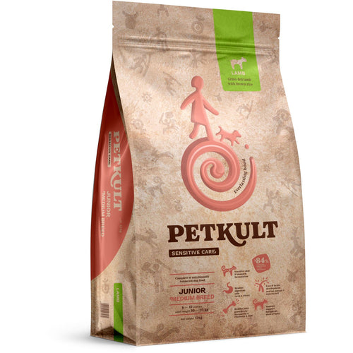 PETKULT Sensitive, jagnjetina s pirincem, JUNIOR Medium, 12kg