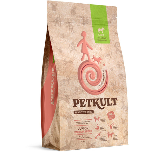 PETKULT Sensitive, jagnjetina s pirincem, JUNIOR Medium, 3kg