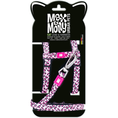 MAX & MOLLY Am/Povodac set za macke Leopard pink