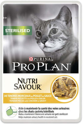 PRO PLAN Nutri Savour Cat Sterilised, s piletinom, 85g