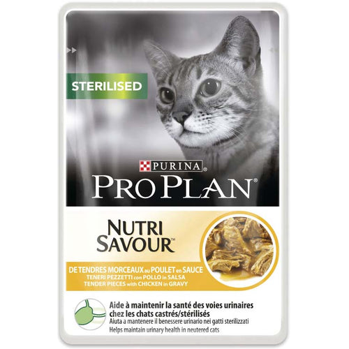 PRO PLAN Nutri Savour Cat Sterilised, s piletinom, 85g