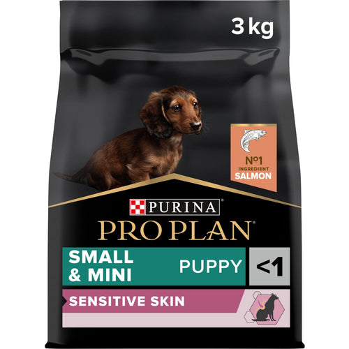 PRO PLAN OptiDerma Small&Mini Sensitive Skin PUPPY s lososom, 3kg