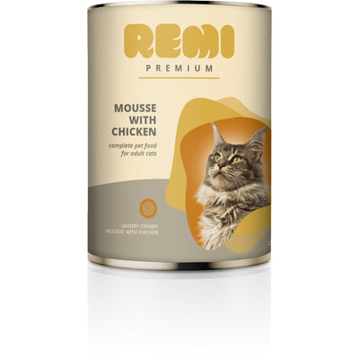 REMI Premium, Mousse s piletinom, za macke, 400g