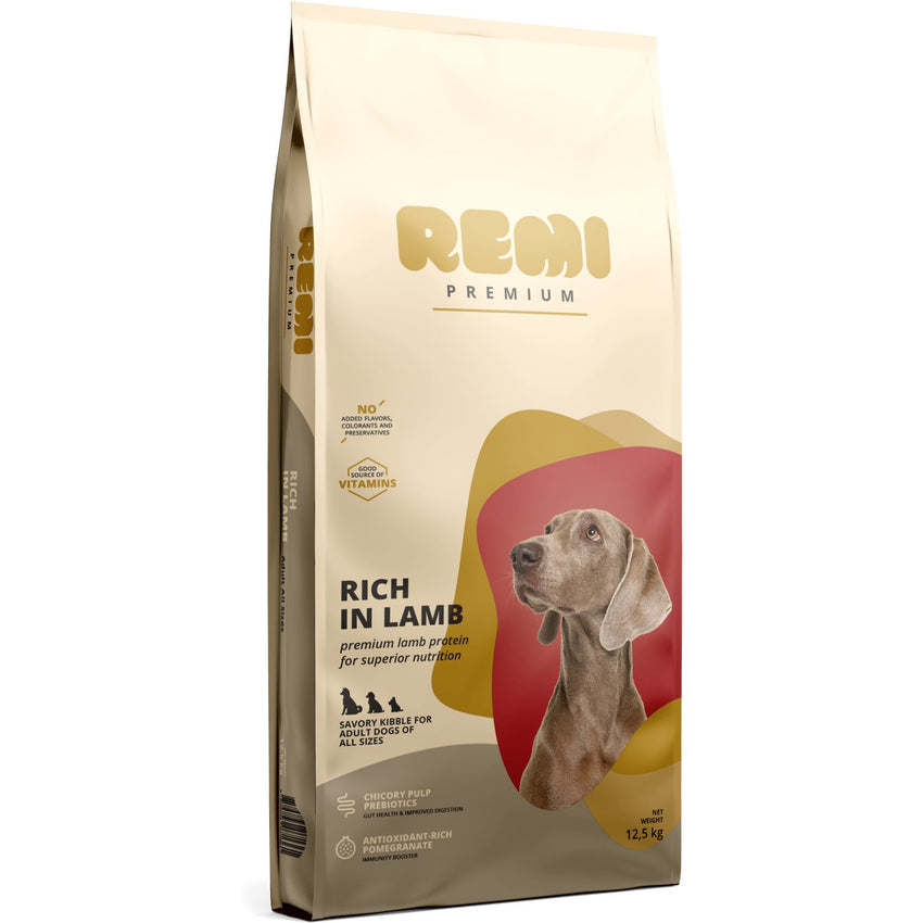 REMI Premium All breed, s jagnjetinom, 12,5kg