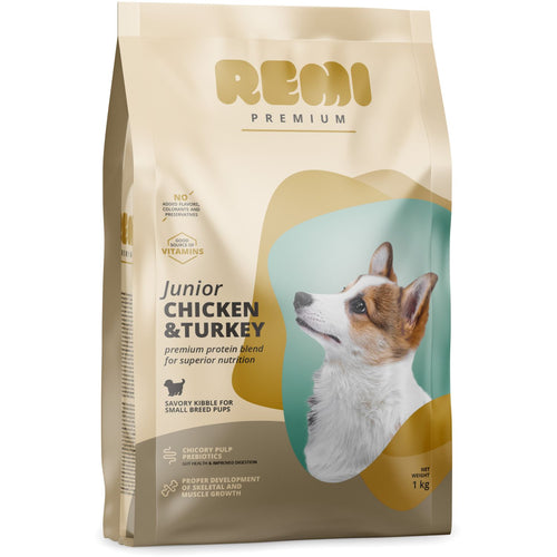 REMI Premium JUNIOR Small breed, s piletinom i curetinom, 1kg