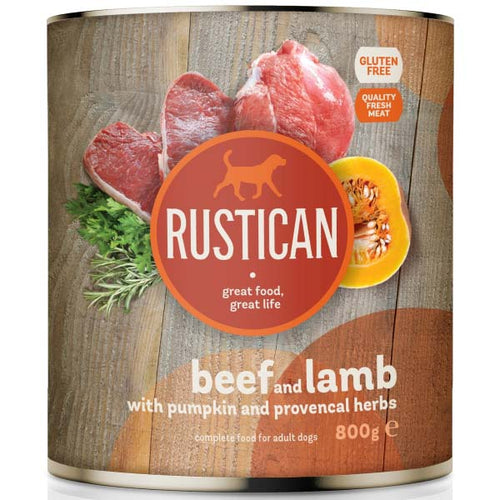 RUSTICAN Govedina i jagnjetina s bundevom i provans. biljem, bez glutena, 800g