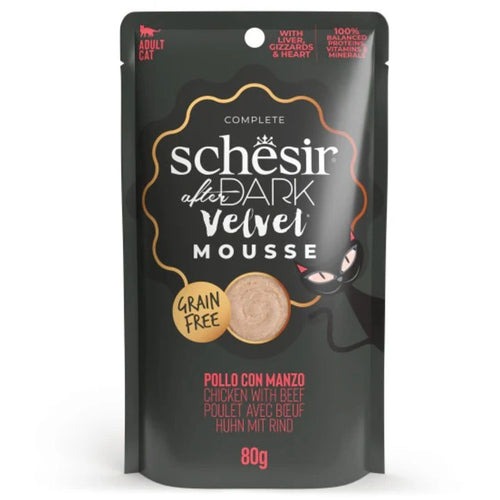 SCHESIR Afer Dark Kesica za macke Mousse s piletinom i govedinom, 80g
