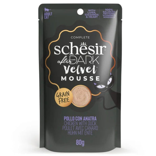 SCHESIR Afer Dark Kesica za macke Mousse s piletinom i pacetinom, 80g