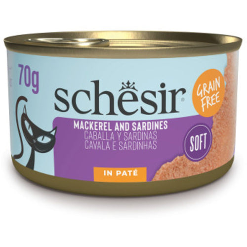 SCHESIR Grill Konzerva za macke Pate, sa skusom i sardinom, 70g