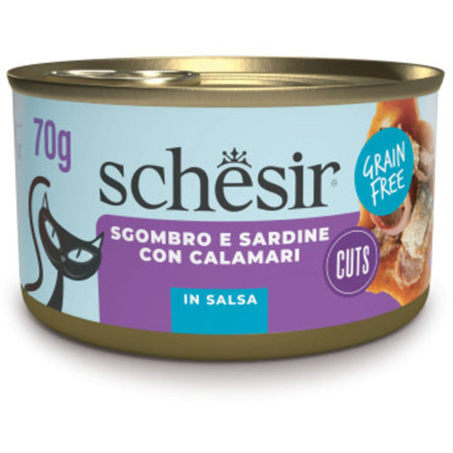 SCHESIR Grill Konzerva za macke sa skusom i sardinom, 70g