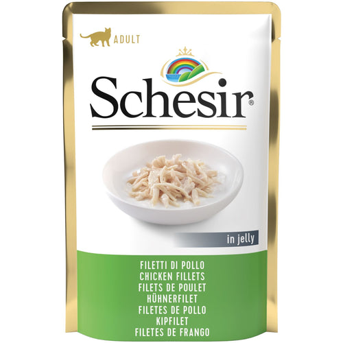 SCHESIR Kesica za macke s piletinom, u zeleu, 85g