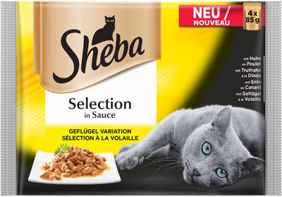 SHEBA Selection Multipack za macke Izbor zivine u sosu 4x85g