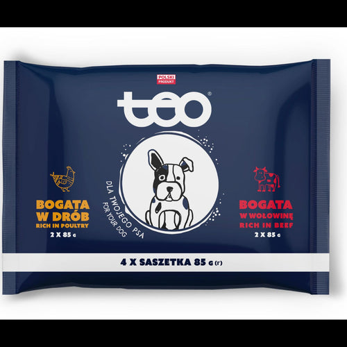 TEO Multipak za pse 2x s piletinom i 2x s govedinom, 4x85g