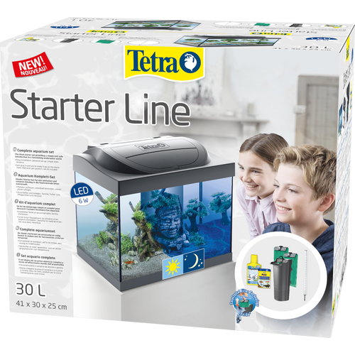TETRA Start Line akvarijum komplet, LED Cray, Crni, 30L